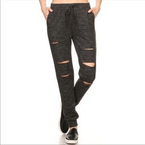 Sweater Knit Cutout Joggers